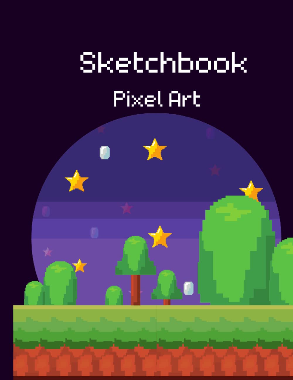 Pixel Art Sketchbook - Day and Night: Animals Sketchbook for Pixel Art with Graph paper | Drawing Blank Notebook | 1/8 Squares Grid Paper Note is the Perfect Gift For Pixel Artist and Graphic Designer