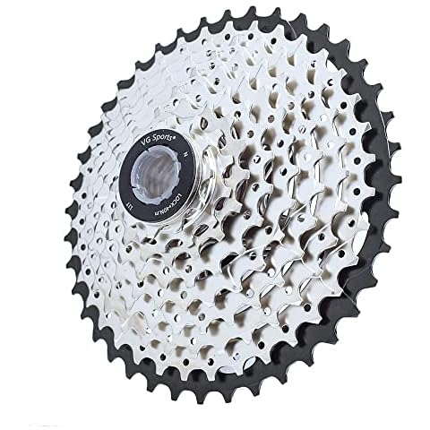 VG SPORTS 9/10/11 Speed Cassette 11-25T/11-32T/11-36T/11-40T/11-42T/11-46T/11-50T Bicycle Cassette Fit for Mountain Bike/Road Bike Cassette Compatible with Shimano Sram Cover