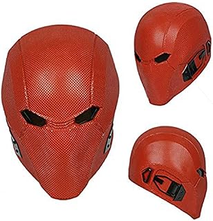 Halloween Red Mask Full Head Helmet Cosplay Costume Accessories for Adult Clothing Fancy Dress