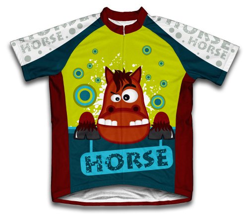 Trusty Steed Short Sleeve Cycling Jersey for Youth - Size S Green