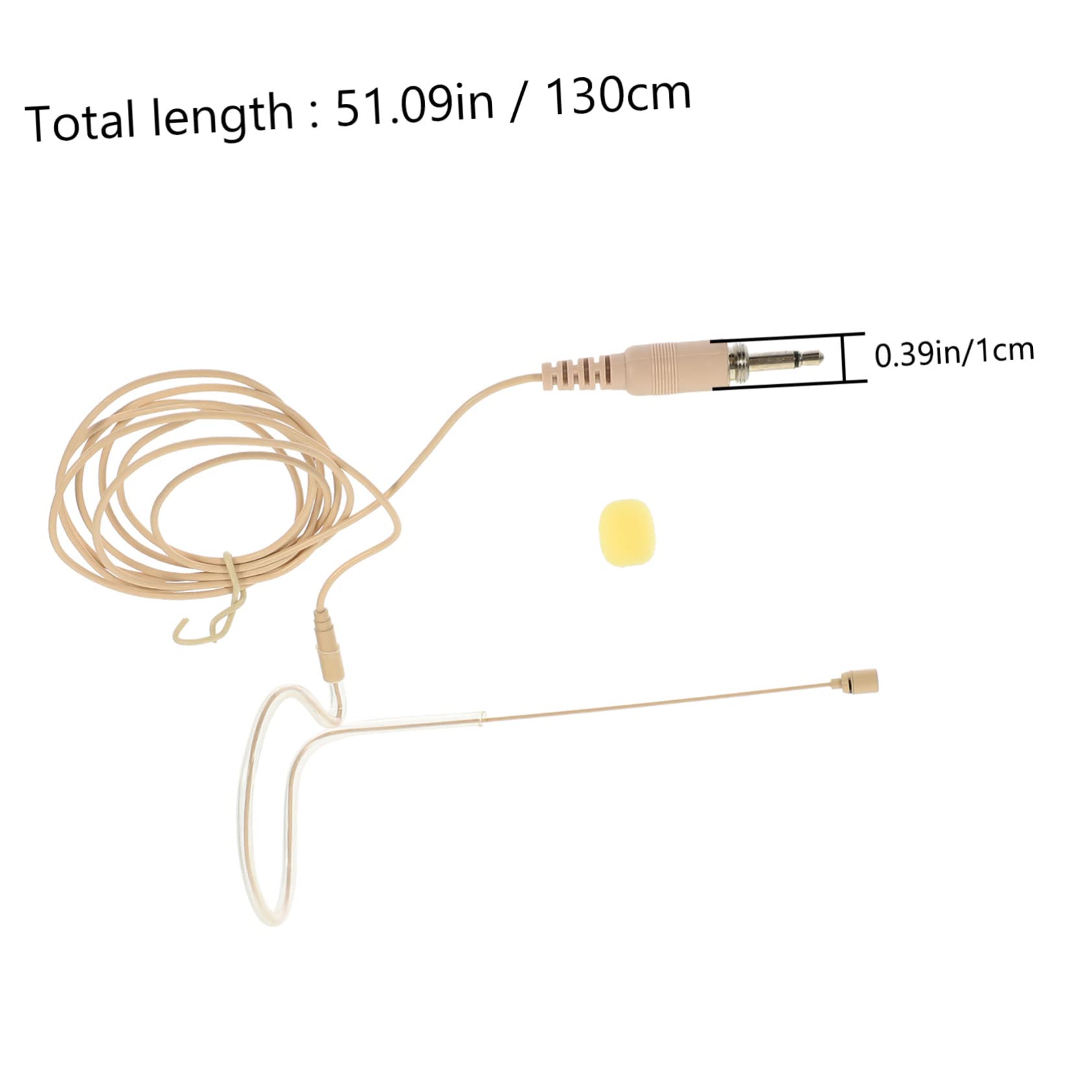 BESPORTBLE Portable Ear Mounted Headset Microphone for Speaking Singing Lightweight Plug for Fitness Instructors Lectures and Outdoor Events