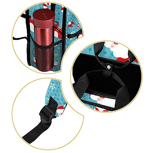 Sacs à dos pour garçons Père Noël bleu et blanc réglable 35cm - 2