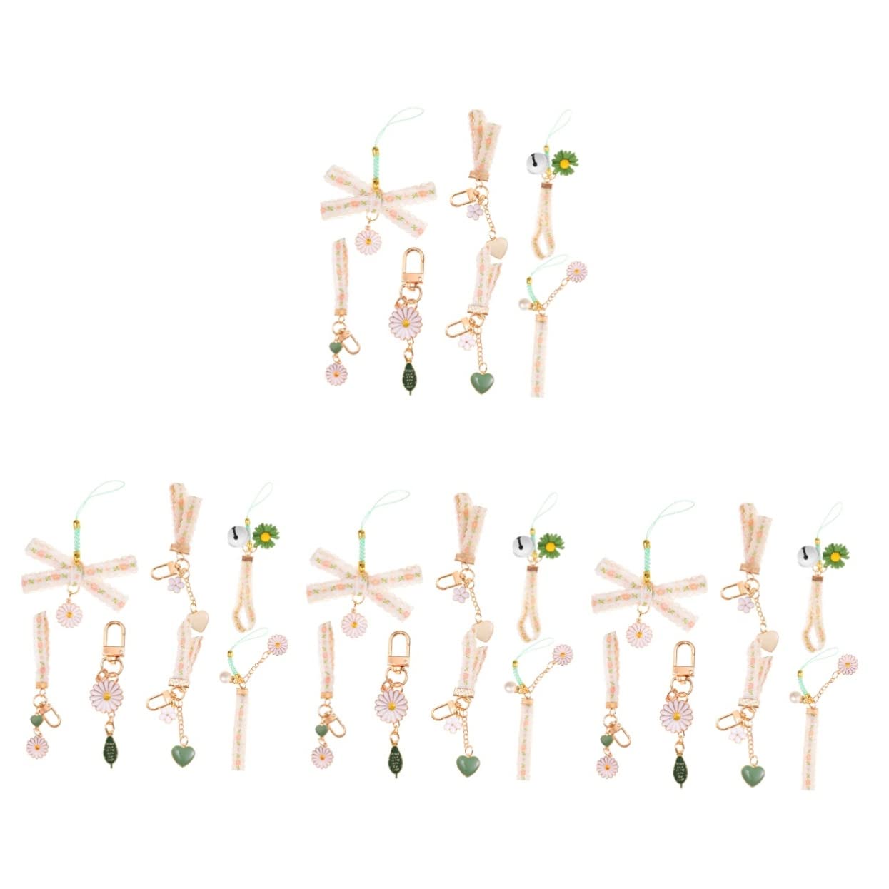GALPADA 28piezas Llavero De Flor Colgante para Bolsos Accesorios De Moda para Niñas y Mujeres Diseño Ligero y Duradero Charm De Decoración para Bolsos y Teléfonos