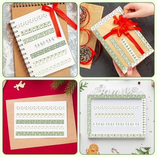 Cinta washi verde salvia para manualidades y decoracion de albumes de recortes 7