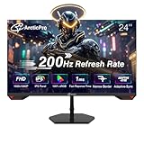 ArcticPro 24inch Gaming Monitor 200Hz 180Hz, FHD 1080p, IPS Panel, 1ms Response Time, Adaptive sync, PC Computer Monitor, 3-Sided Frameless, Ultra Slim, 125% sRGB, Bluelight Filter, DP*1, HDMI*1