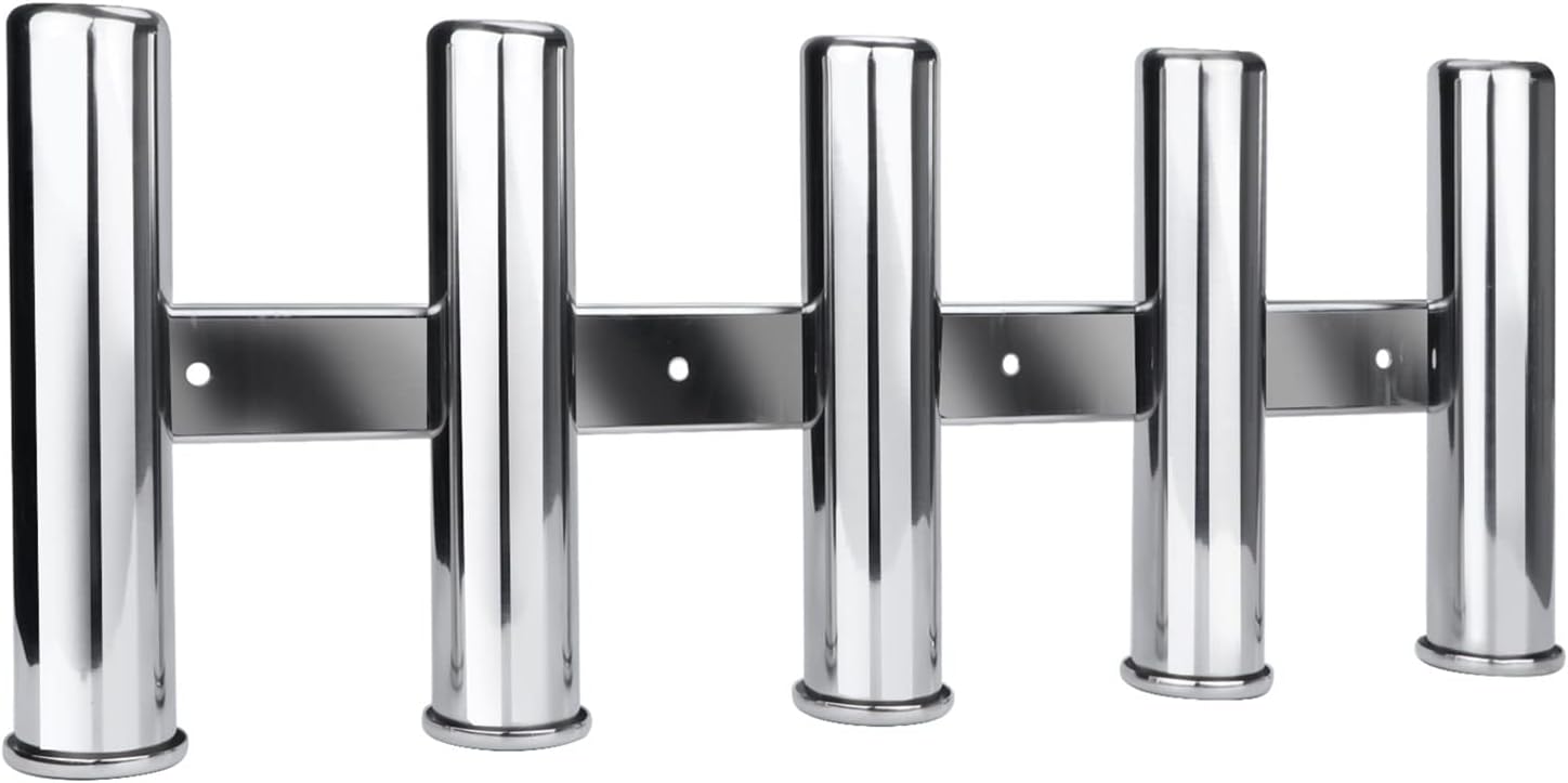 Fishing Rod Racks Boat Accessories 5 Link Fishing Rod Holder 5 Tubes Rod Pod Rack Stainless Steel Boat Marine Yacht for Boat Yacht