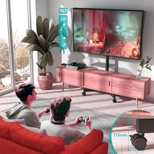 Soporte móvil para TV de piso ajustable hasta 60 pulgadas miniatura 5