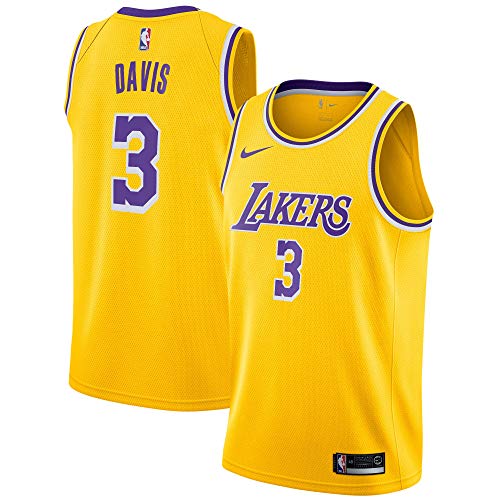 Anthony Davis Los Angeles Lakers #3 Youth 8-20 Yellow Icon Edition Swingman Jersey (X-Large)