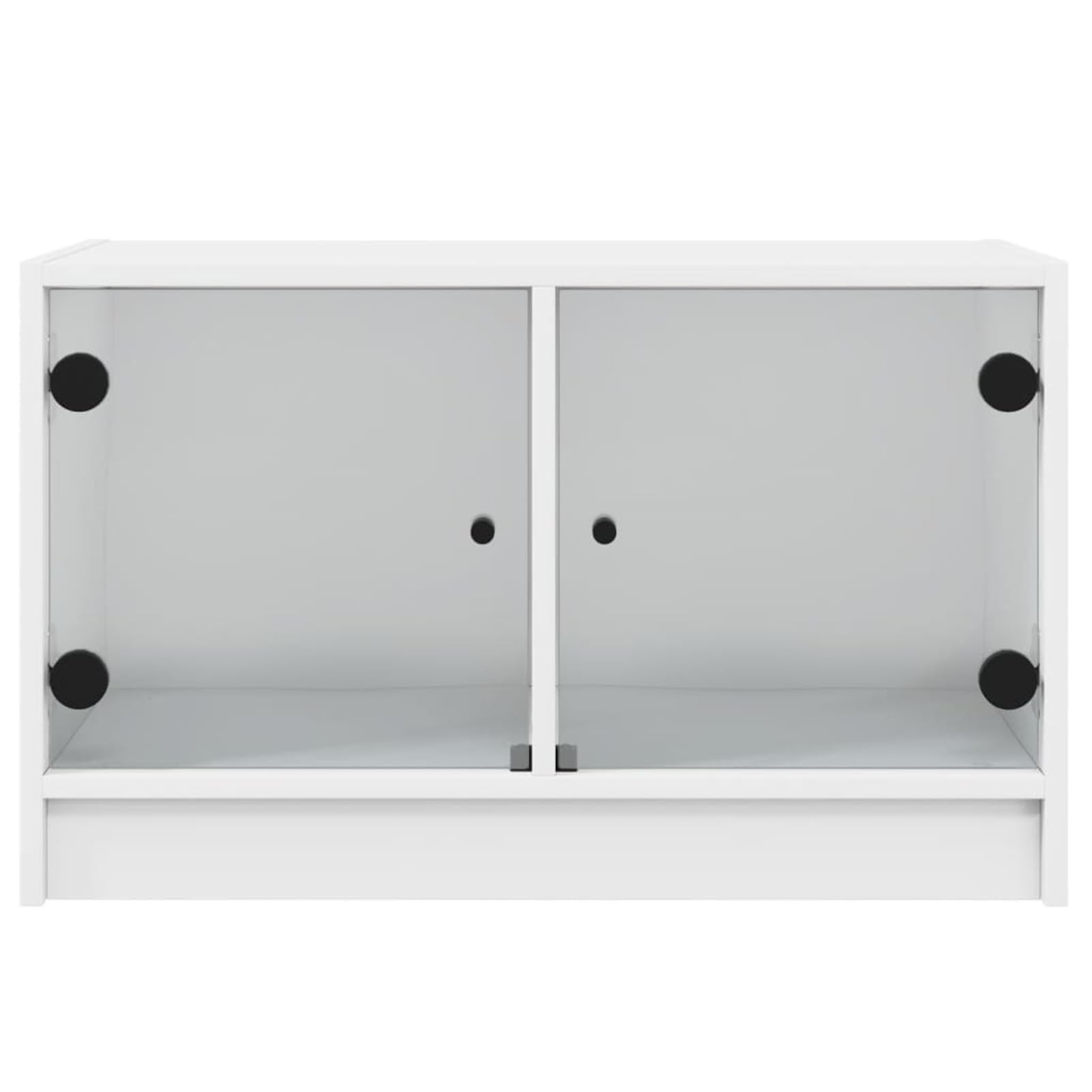 Szafka pod telewizor z białymi szklanymi drzwiami 68x37x42 cm, szafka pod telewizor, stolik kawowy do salonu szafka pod telewizor, stolik kawowy LED kolory