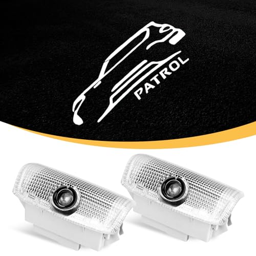 JCRNBU 2PCS Car Door Lights Logo for Patrol 2012-2018, Puddle LED Welcome Accessories, Courtesy Ghost Shadow Light