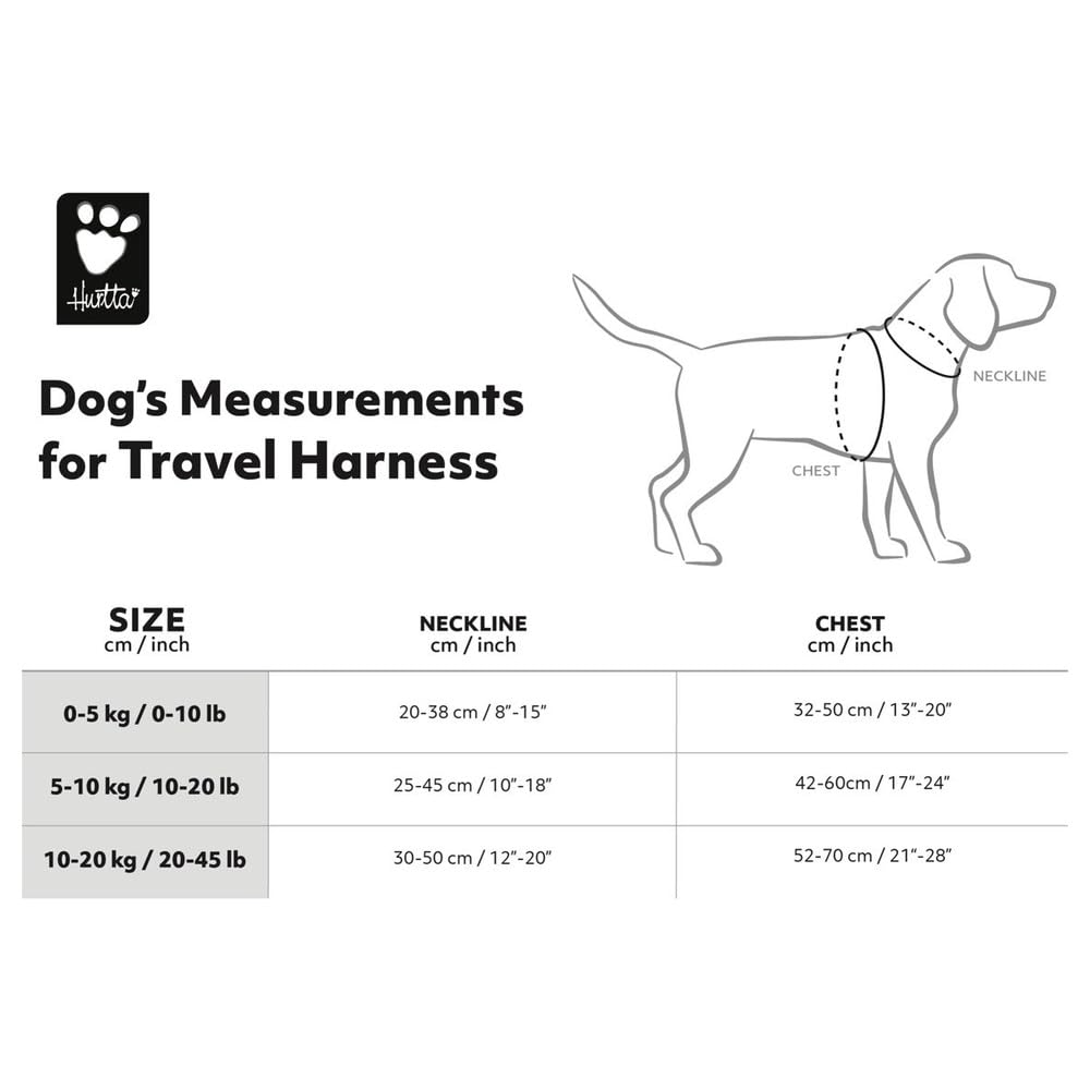 Hurtta Reise-Hundegeschirr ECO (10-20 kg, BlackBerry)