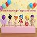 6 Sets Doll Outfits for 3 Inch Doll Pack, Mini Toys Clothes Pack with Tops & Skirts Clothing Mini Figure Costume Dress Up Accessories for Collector Display and Decoration (Purple, Red, Yellow)