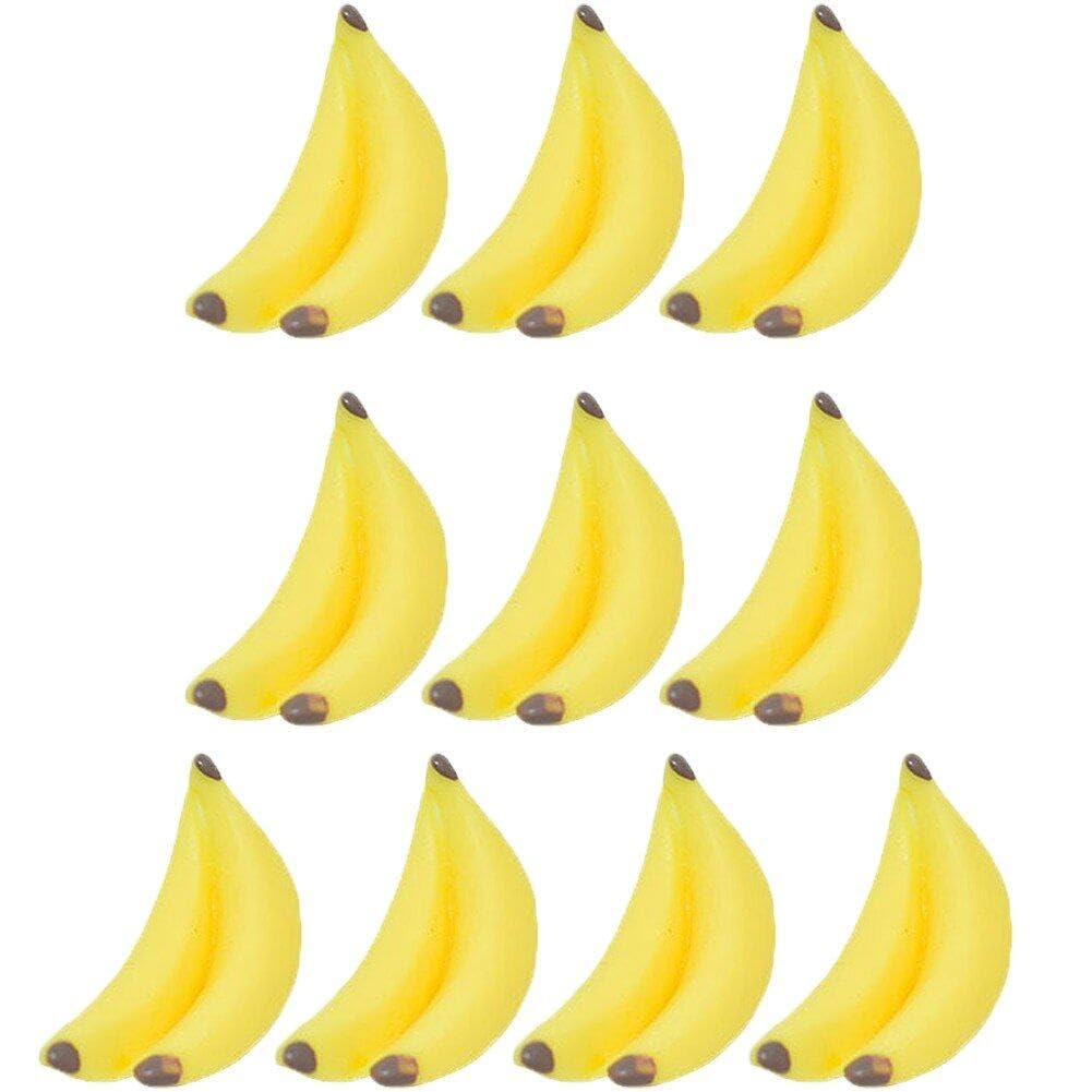 Lpitoy Yellow Resin Banana Charms Mini Banana Ornament For Diy Craft Scrapbooking Jewelry Making