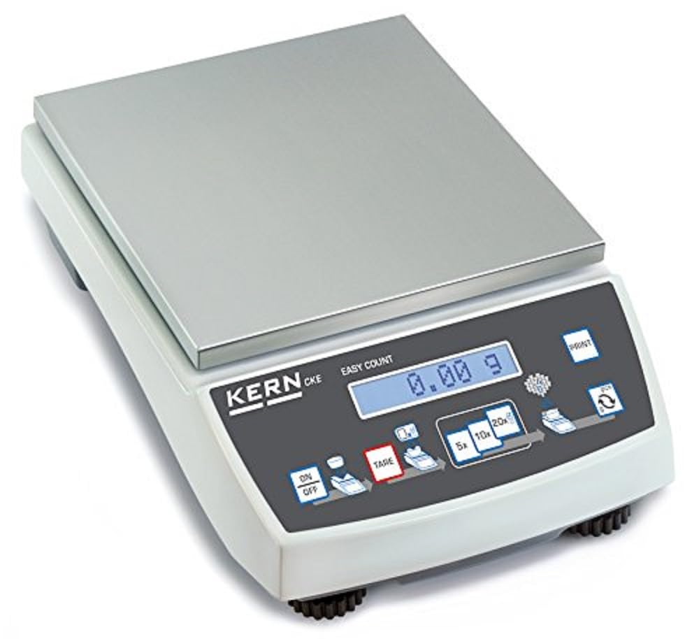 Präzisionswaage [Kern CKE 3600-2] Selbsterklärende Zählwaage mit Laborgenauigkeit, Wägebereich [Max]: 3,6 kg, Ablesbarkeit [d]: 0,01 g, Reproduzierbarkeit: 0,01 g, Linearität: 0,05 g, Kleinstes Teilegewicht [Zählen] g/Stück: 0,01 g, Wägeplatte: BxT 150x17