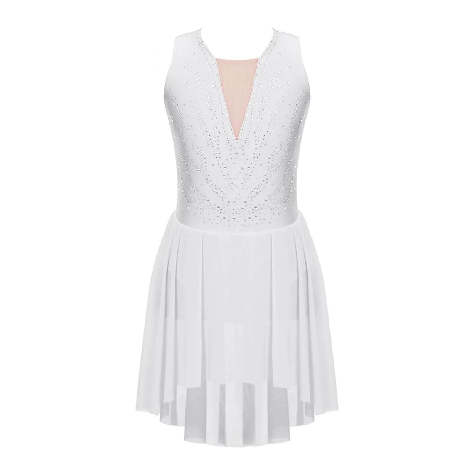 Vestido de Patinaje artístico con Diamantes imitación for niños, Traje Baile lírico, Gimnasia, Letard, Vestido Ballet, Ropa actuación