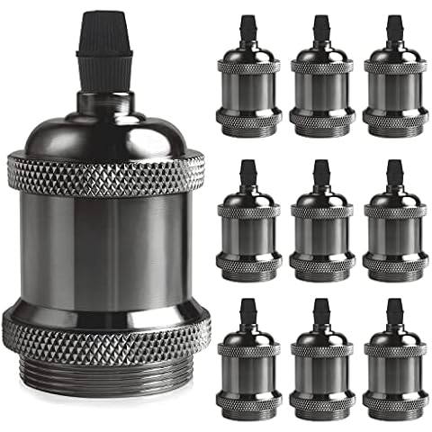 DiCUNO E27 Vintage Portalámpara, Cerámica Enchufe, Edison Retro Colgante Cover