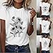 Short Sleeve Round Neck Printed T Shirt Elegant Loose Soft Top Graphic Tees for Women 2023 New Ladies Haibo Summer Scenery Full Body Printed Loose Round Neck Pineapple Full ZXUS0717SALE00368