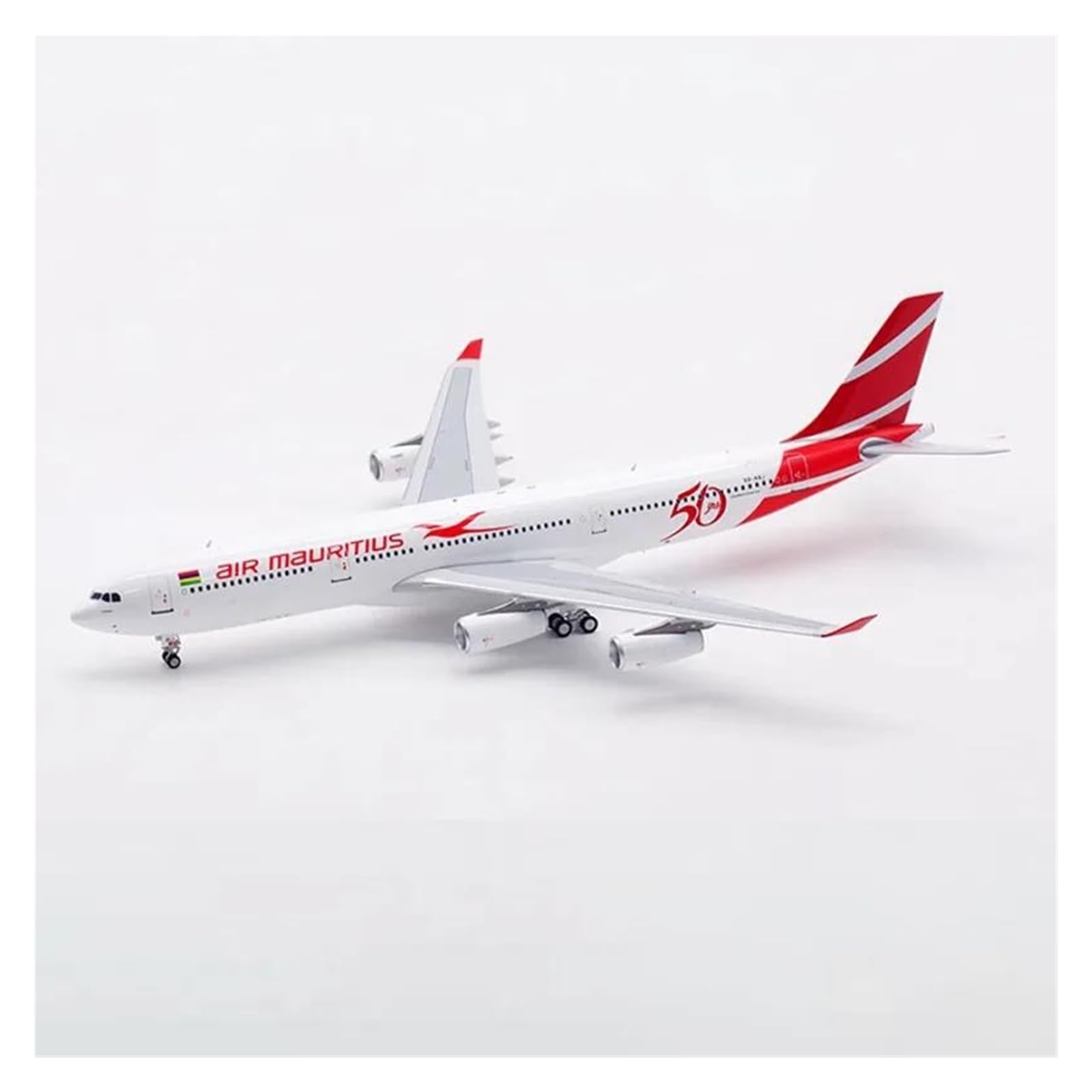 Pressofuso in Metallo per Aerei pressofusi in Scala 1:200 per Mauritius A340-300 3B-NBJ Simulazione di aeromobili Collezione di Souvenir in Lega Decorazione per Raccolta ed Esposizione