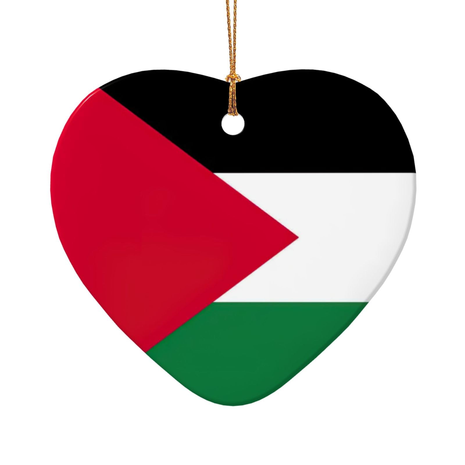 Palestine Flag Christmas Tree Decorations For Home Holiday Pendant Xmas Ornaments Bauble Gifts