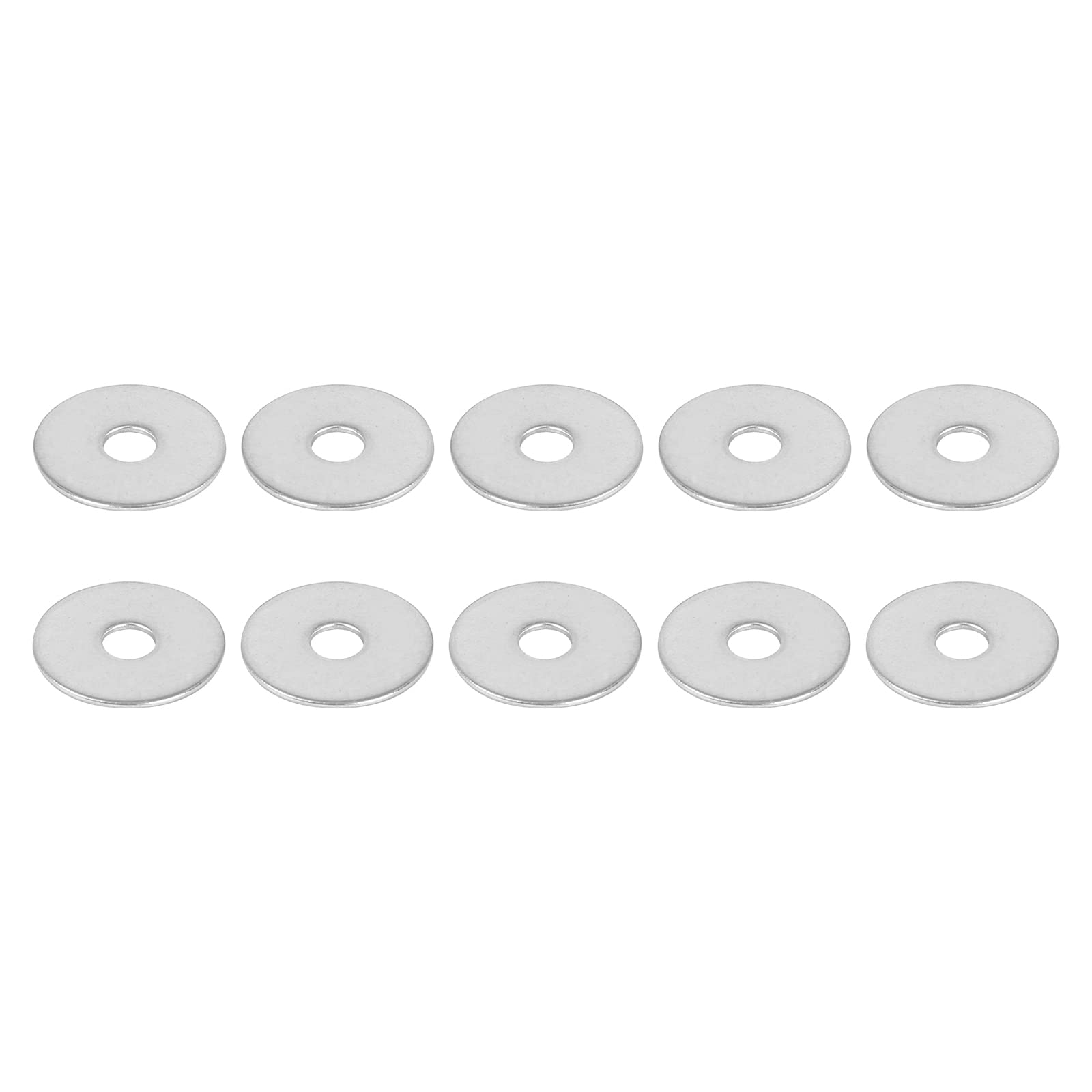 DTGN 5mmx20mmx1mm(IDxODxT) Stainless Steel Flat Washers - 55Pack - Good for Industrial Machinery - Flat Ring Gaskets - Silver Tone