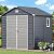 YITAHOME 7.87x6.2FT Resin Storage Unit sans Flooring, All-Weather Plastic Shed with Window, Vents and Secured Doors, Outdoor Plastic Tool Cabin for Poolside, Lawn, Backyard, Patio, Dark Gray