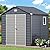 YITAHOME 7.87x6.2FT Resin Storage Unit sans Flooring, All-Weather Plastic Shed with Window, Vents and Secured Doors, Outdoor Plastic Tool Cabin for Poolside, Lawn, Backyard, Patio, Dark Gray