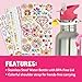 MindWare Cute & Custom Gem Water Bottle Decorating Kit, DIY Craft Activity with Stainless Steel Bottle and Gem Stickers, Creative Personalization Toy for Kids Ages 5 and Up, Arts and Crafts Gift