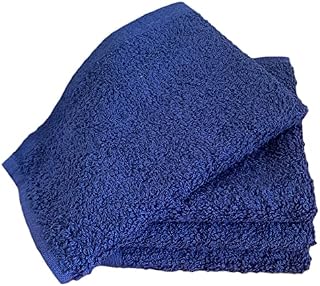 Face Cloths Pack of 4, Egyptian Combed Cotton, 30cm x 30cm, Soft, Absorbent & Quick Dry Wash Cloth Flannels Set Of Bathroom Towels (Navy, 4)