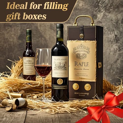 Sukh Fita de ráfia natural - 6 peças de palha de ráfia para decoração de buquês de floristas, fita d