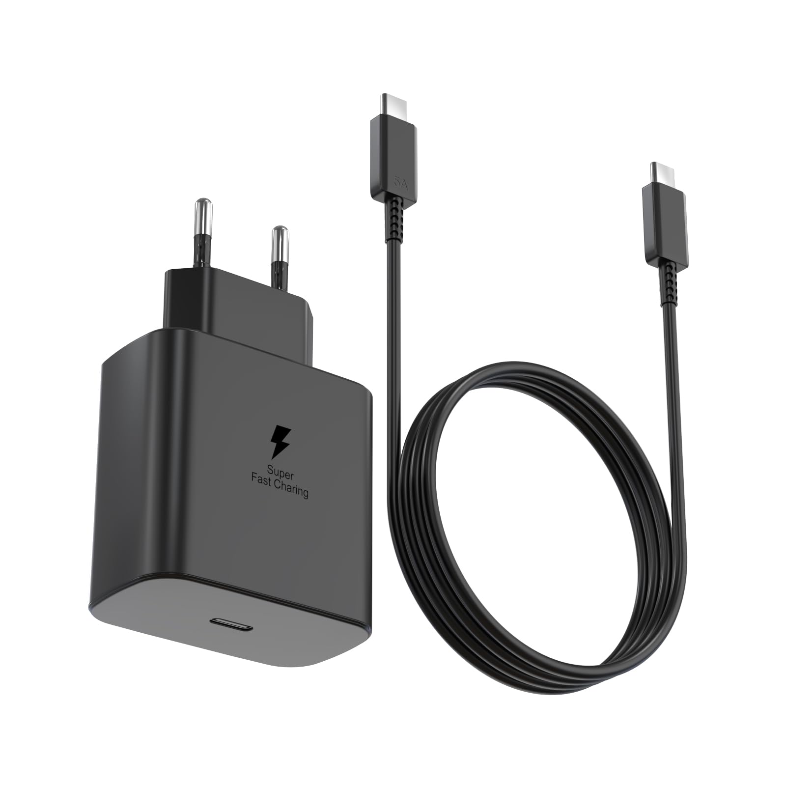 45W USB C Ladegerät Schnellladegerät EU Stecker für Samsung Galaxy S25 S24 S23 S22 S21 Ultra, Typ C Schnellladeadapter mit Schnellladekabel 1.5M, USB C Netzteil Ladeger Fast Charger