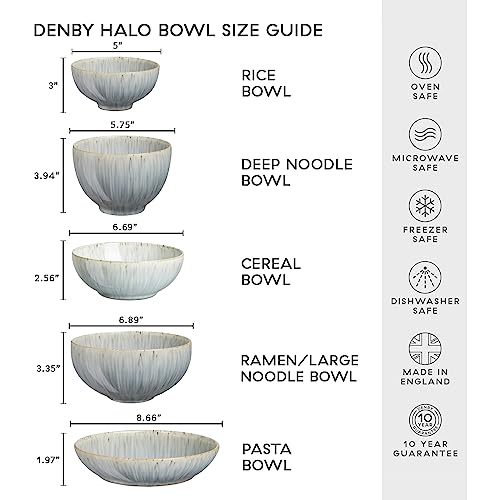 Denby-Halo-Speckle-Rice-Bowls-Set-of-6-16-Ounce-Dishwasher-Microwave-Safe-Scratch-Chip-Resistant-Grey-Neutral-Blue-Ceramic-Stoneware-Soup-Bowls-Tableware