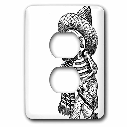 Interrupteur squelette 3dRose lsp_110541_6 pour masquer une plaque usee - 2