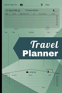 Travel Planner [Green]: Trip and Vacation Organizer | Budget and checklist | Destination and Activities