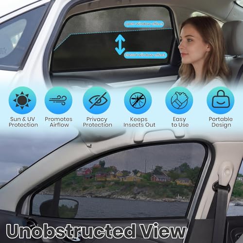 Parasol voiture latéral magnétique pour Peugeot Bipper protège bébé - 3