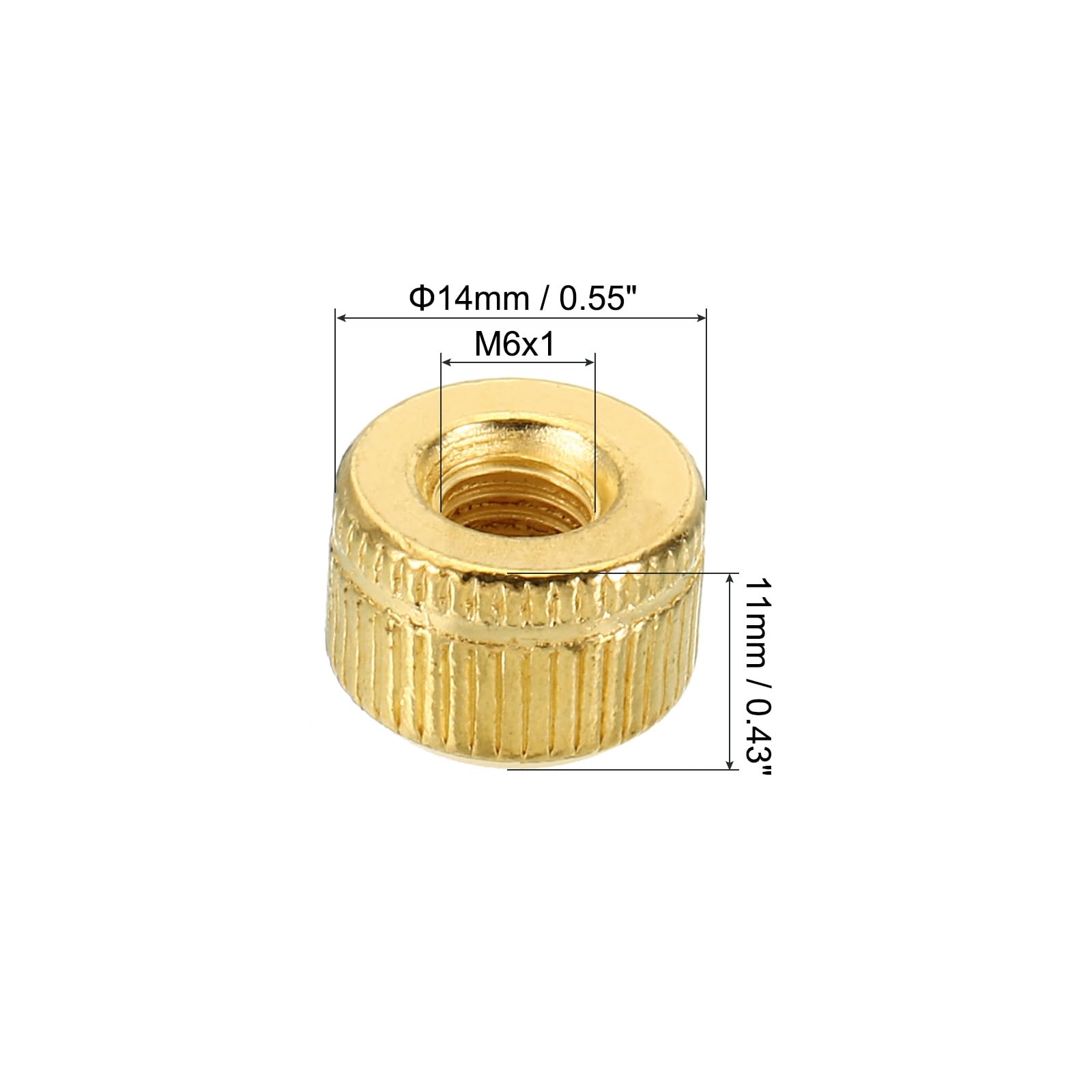 PATIKIL M6x11x14 Cap Nut - Image 2