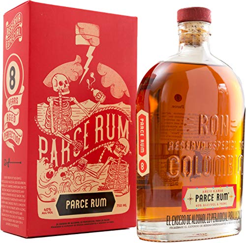 Parce Rum 8 700 ml 40% Vol.+ Gift Box | Ron Reserva Especial de Colombia | Añejado 8 años en barricas de bourbon