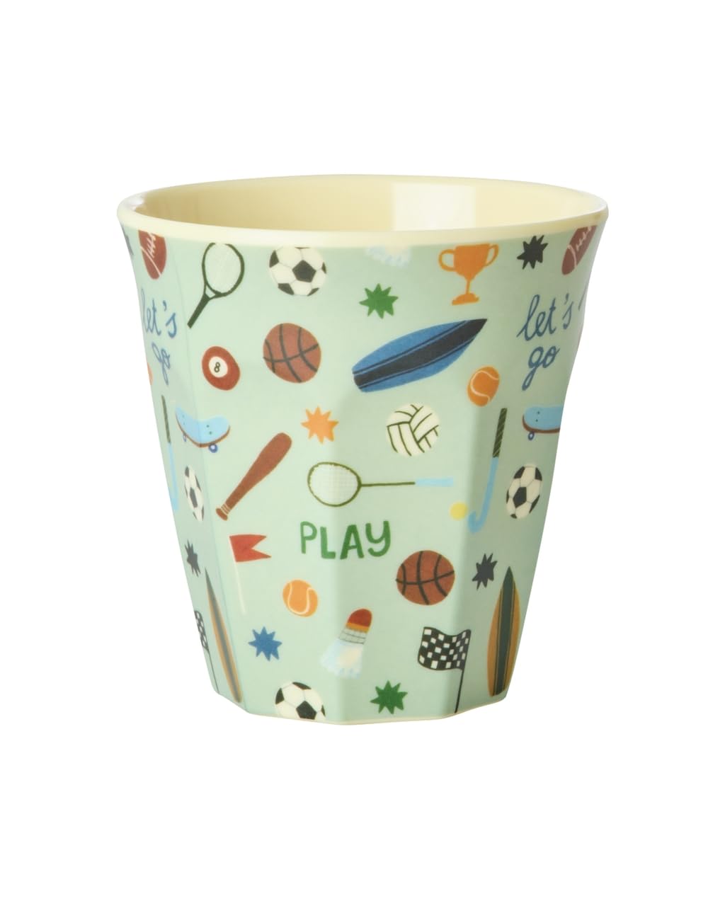 Kids' Medium Cup - Sports Print, Soft Green by RICE by RICE