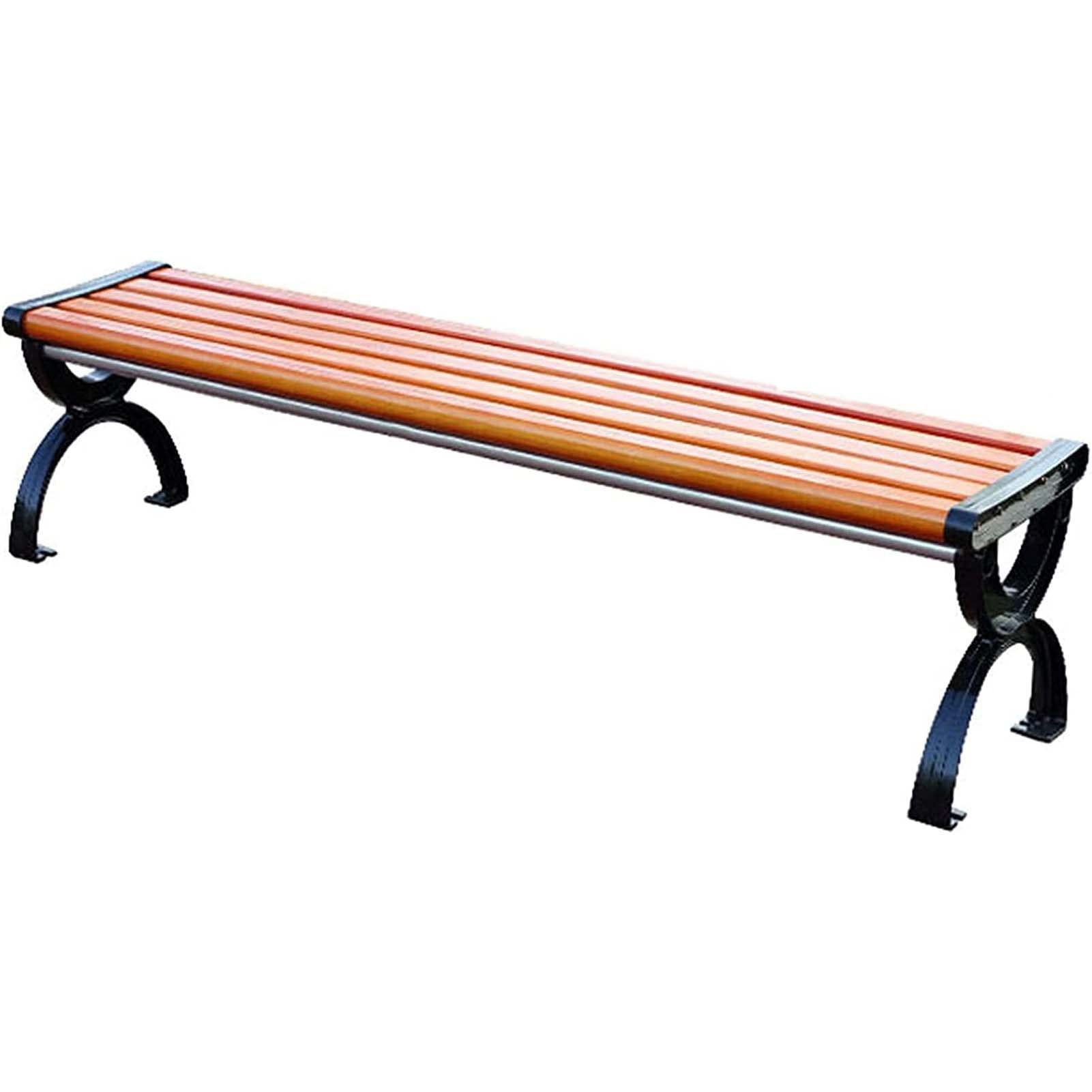 AYCDL Park Garden Chair Outdoor Bench, Can Load 400kg seat with backrest, Anticorrosive Solid Wood Outdoor Long Benches and Chairs,with Backrest,120cm,Without Backrest-120cm