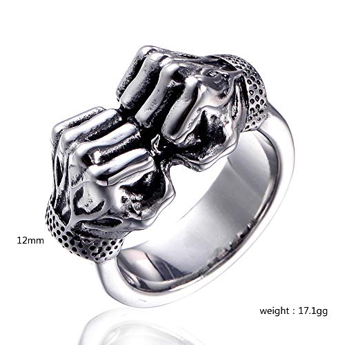 Bague de puissance de boxe rétro en acier, le cadeau idéal pour homme - 4