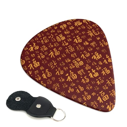 福 幸運 開運 エレキベースウクレレピック Abs 素材エレアコ弦楽器 人差し指楽器ピック 6 個パック 0.96mm