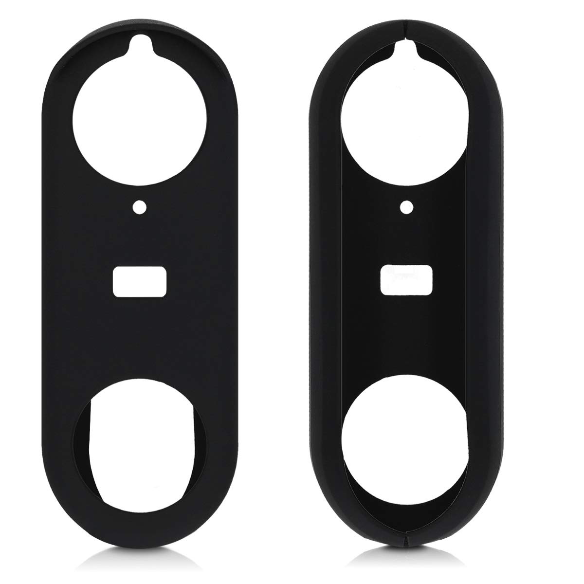 kwmobile Case Compatible with Nest Hello Video Doorbell - Protective Silicone Cover Black