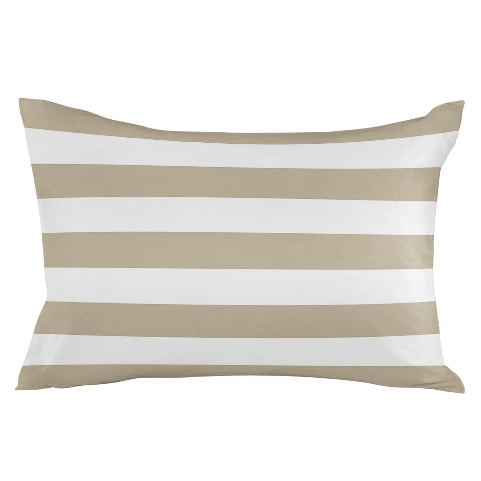 Cuscini da Esterno 20x12 pollici Copricuscini da Esterno Impermeabili Righe Cachi Bianche Poliestere Copricuscini Decorativi Custodia Decorativa per Cuscini da Giardino per Decorazione