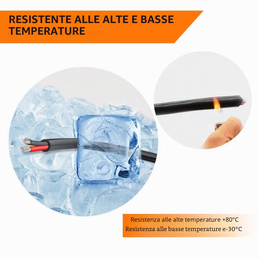 Cavo Elettrico a 3 Conduttori Calibro 16 3x1,3mm², 30,48M Cavo Nero a Bassa Tensione 16/3 Custodia in PVC, Prolunga Flessibile per Lampada a LED