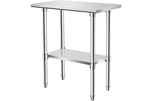 Heavy-Duty Stainless Steel Work Table for Versatile Commercial and Residential Use