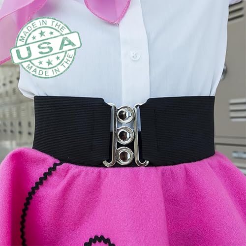 Hip Hop 50's Shop Child Elastic Cinch Belt 2.5" Wide Stretchy for Girls2