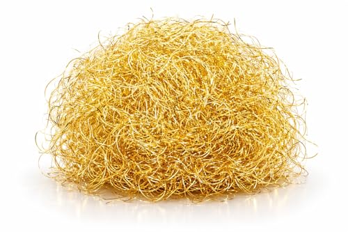 Engelshaar 15 gr. gelockt Lametta Gold für Weihnachten Advent Deko...