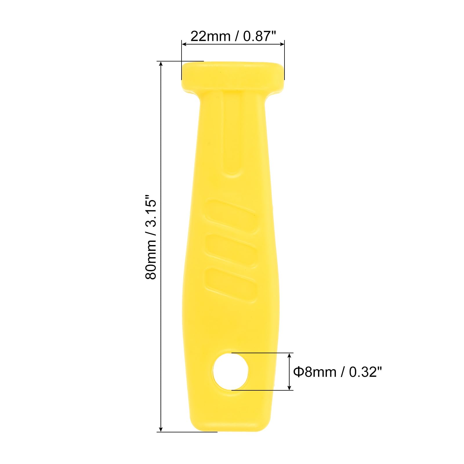 PATIKIL Chainsaw Chain Sharpening File Handle, 10 Pack 4mm Diameter Hole Rubber Chain Saw File Handle for Chainsaw File Milling Cutters Hammer, Yellow