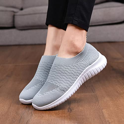 TIOSEBON Women's Athletic Walking Shoes Slip On Casual Mesh-Comfortable Tennis Workout Sneakers - Image 6