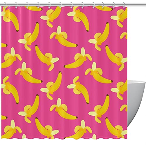 Rideau de douche imperméable banane 183x183cm anti-éclaboussures sol sec - 2
