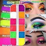 sombras de ojos fluor Sea adecuado para la decoración de uñas con esmalte de uñas, gel de construcción UV, acrílico, etc. ¡Haga que sus uñas brillen y agreguen colores brillantes a sus uñas!
